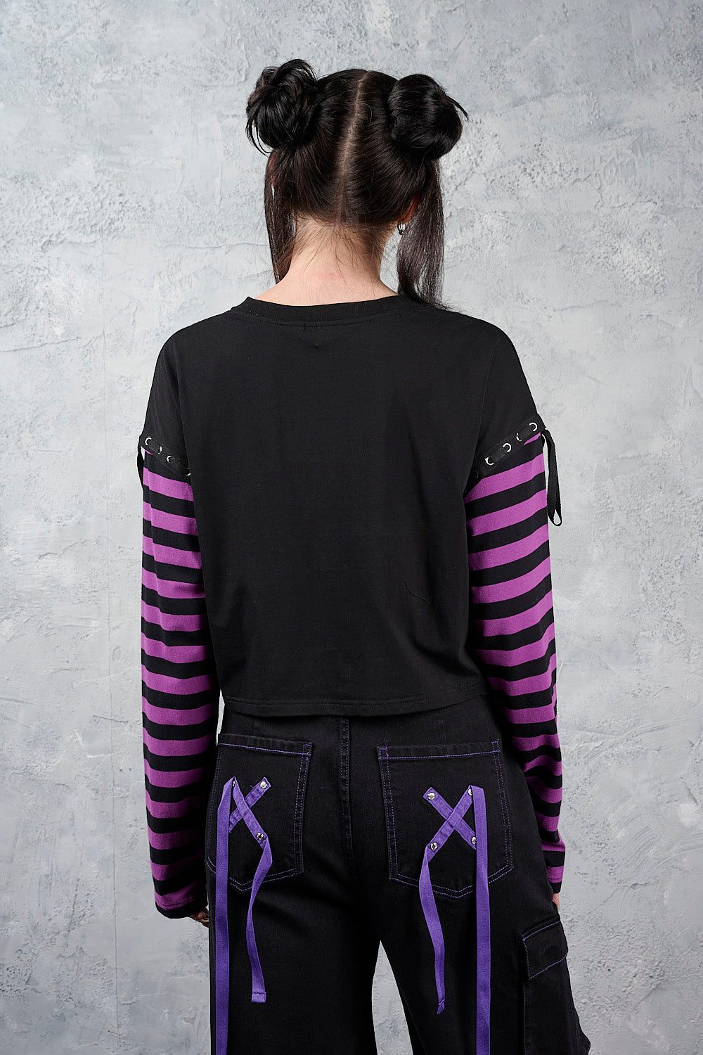 Banned Alternative Black/Purple My Heart Hacker Top