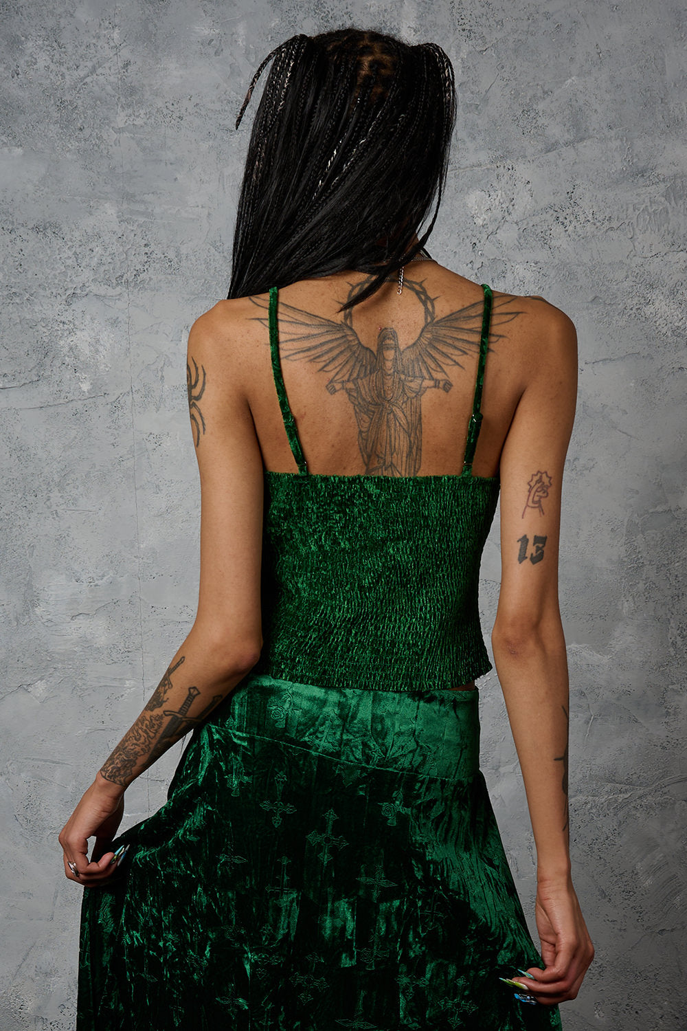 Banned Alternative Green Sanctum Velvet Top