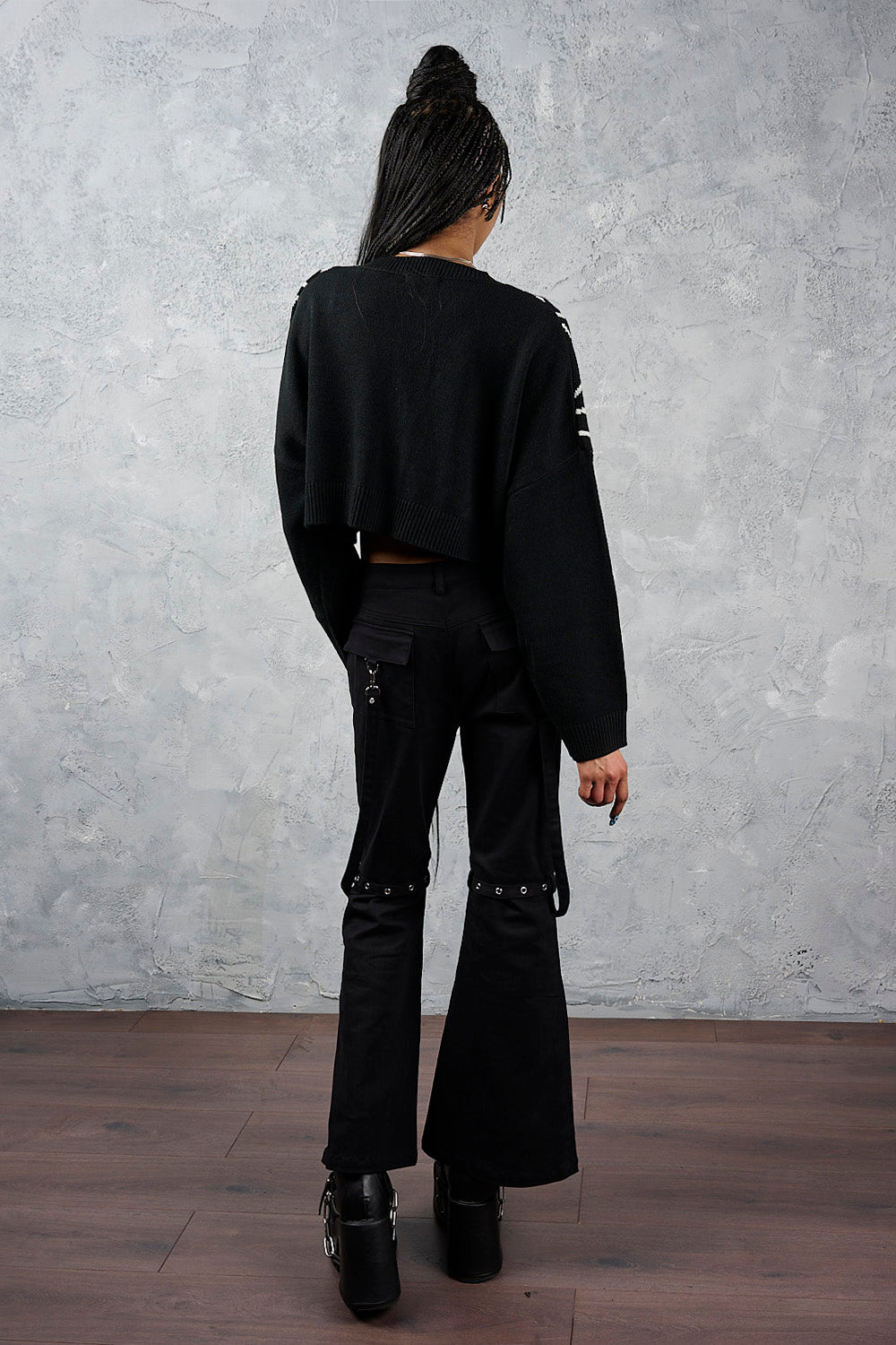 Banned Alternative Black Sienna Utility Flare Trousers