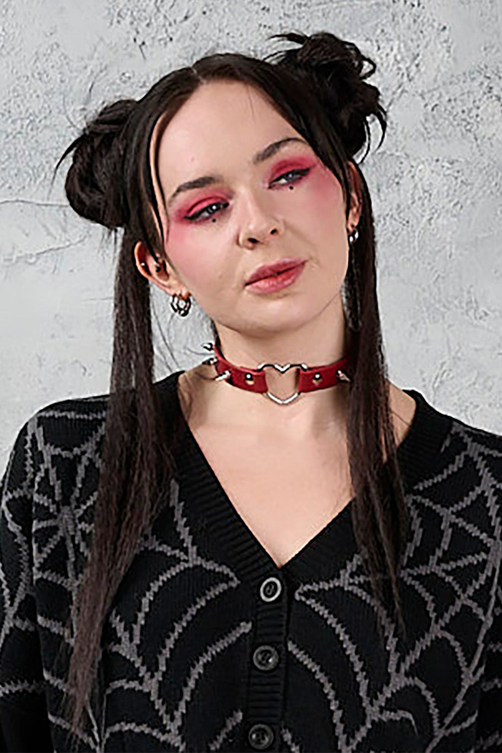 Banned Alternative Burgundy Saki Heart Chocker