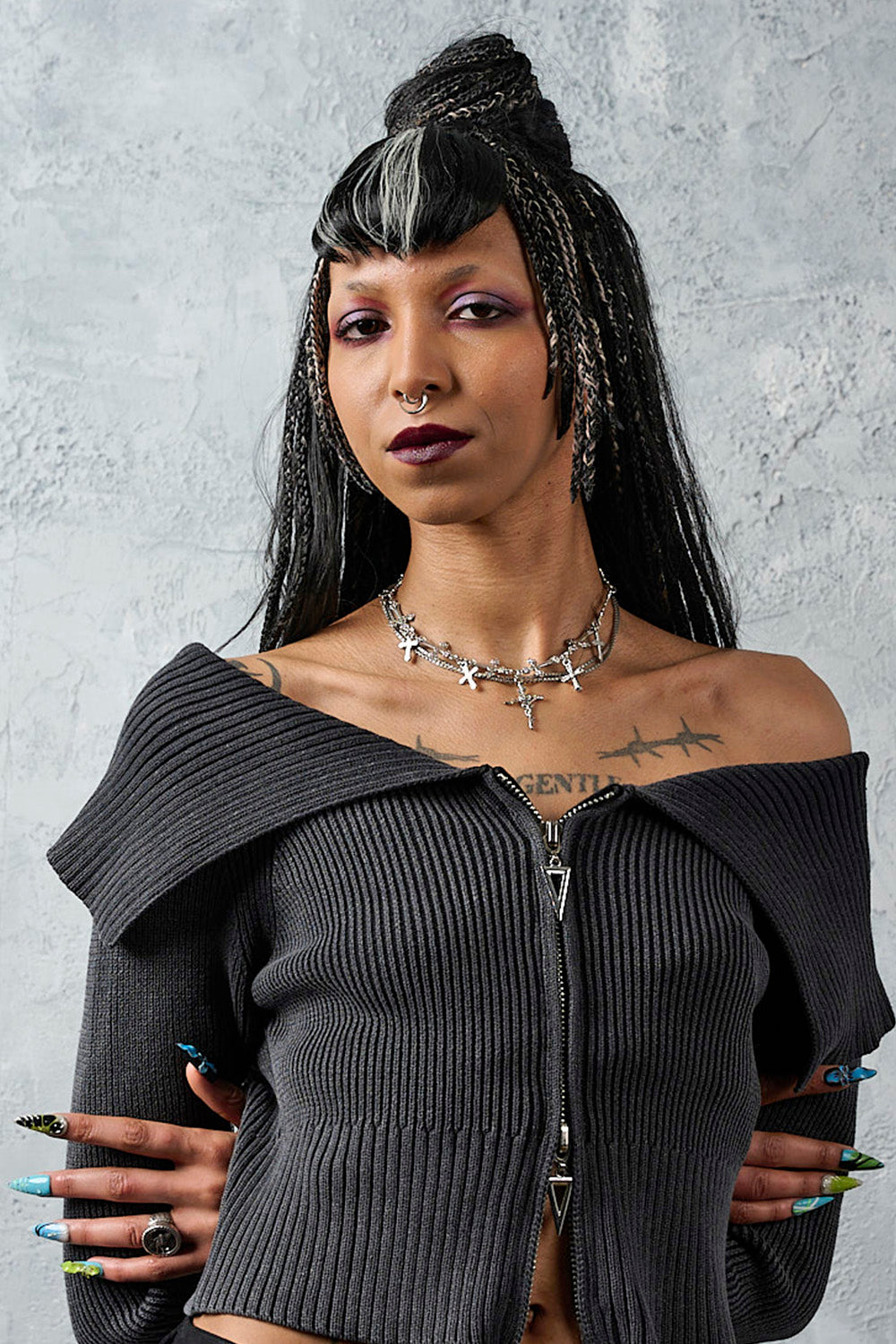 Banned Alternative Silver Cathedral Thorns Necklace