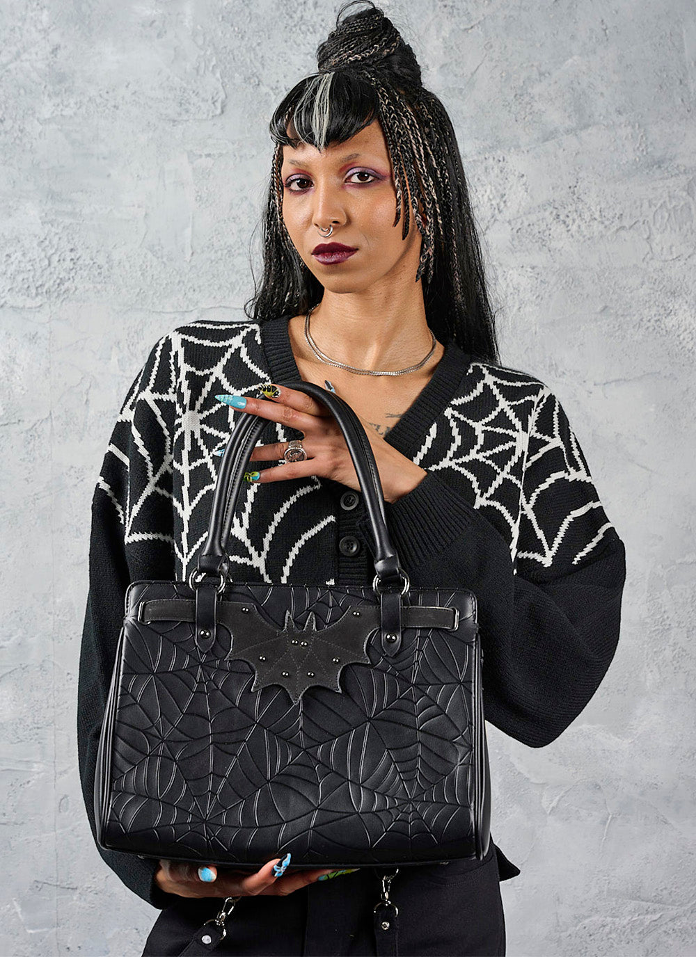 Banned Alternative Black Widow's Veil Tote Bag