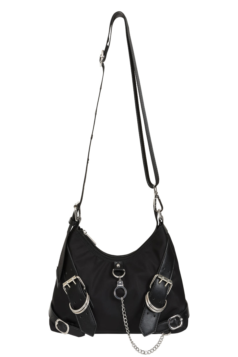 Banned Alternative Black Halo Shackles Hobo Bag