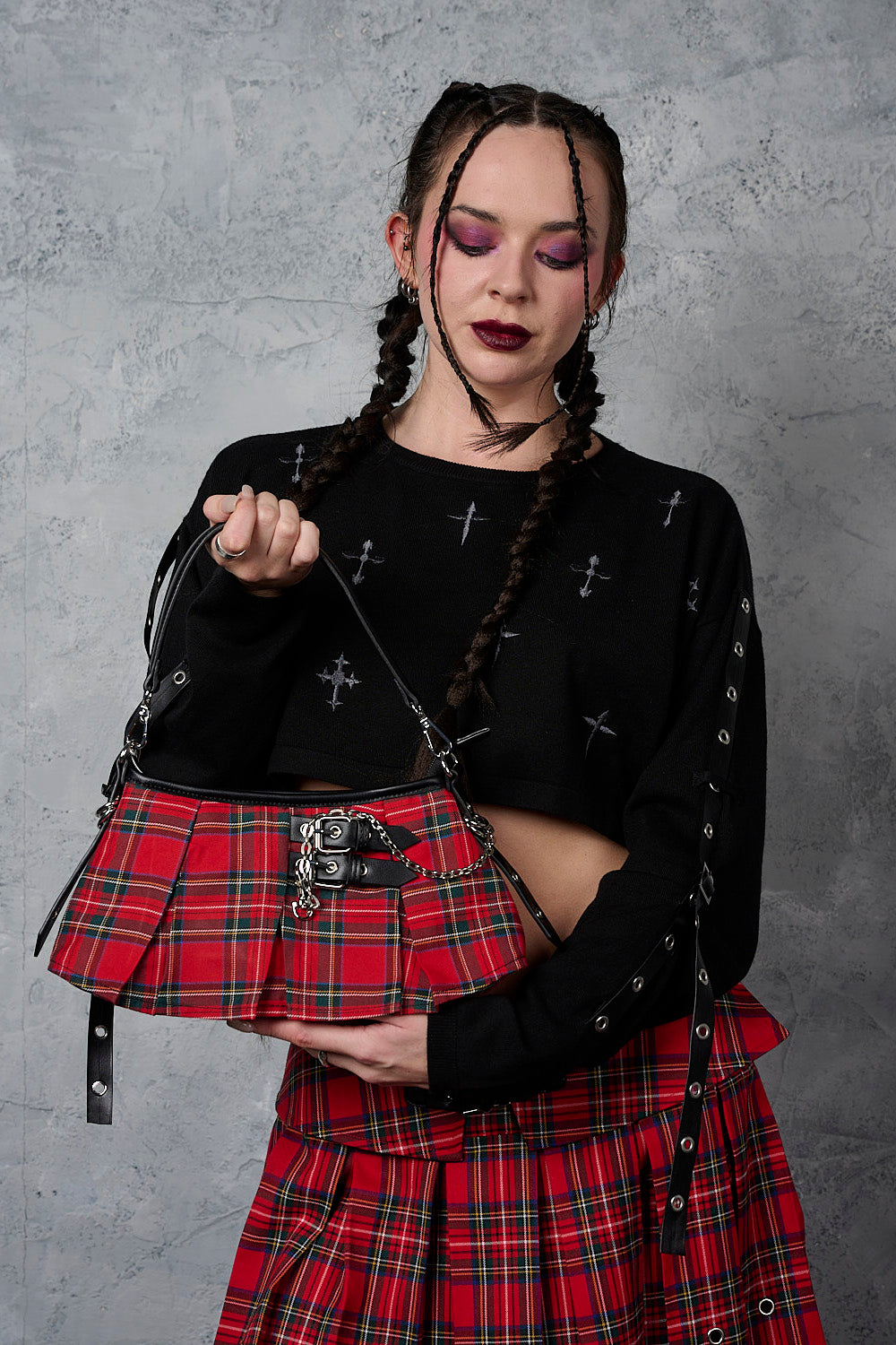 Banned Alternative Red Anarchy Kilt Bag