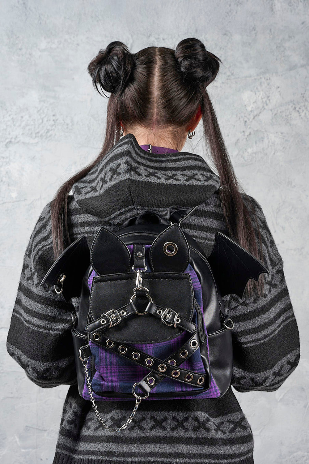 Banned Alternative Purple/Black Afterparty Chaos Backpack