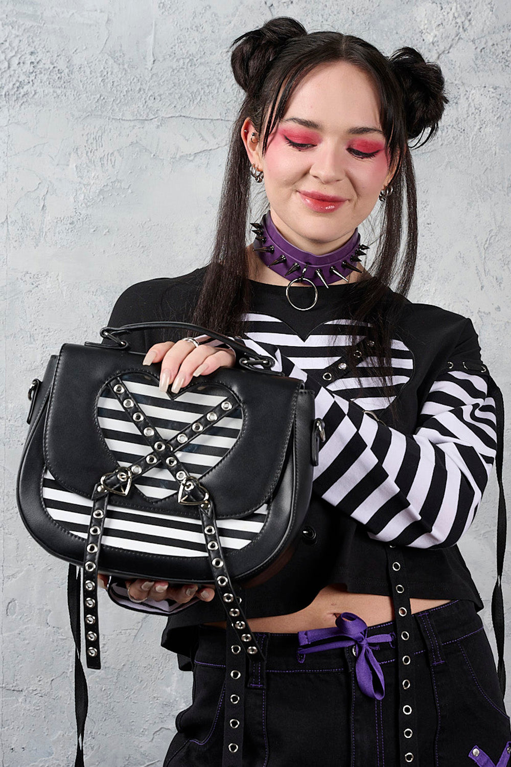 Banned Alternative Black/White My Heart Hacker Backpack