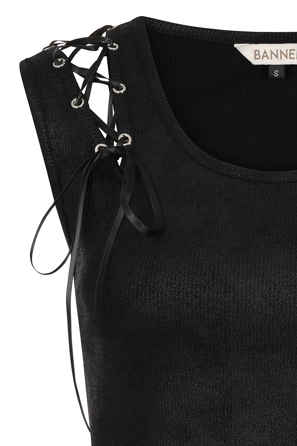 Banned Alternative Black Banned Rogue Ribbon Top