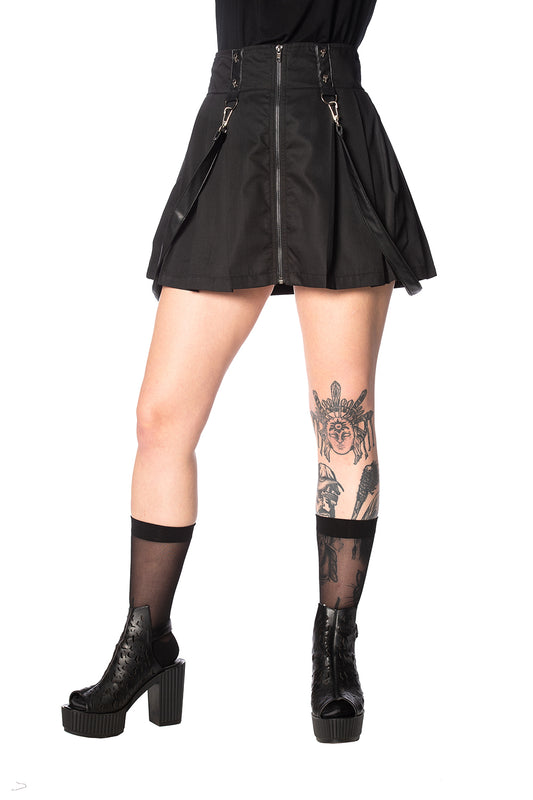 Banned Alternative BONDAGE STRAPS SKIRT