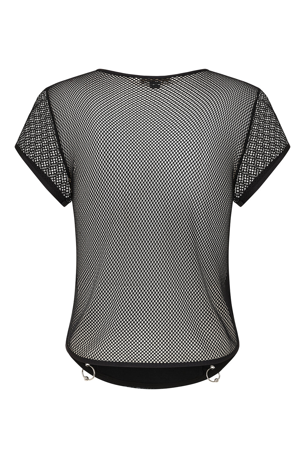 Banned Alternative Black Grunge Grid Top