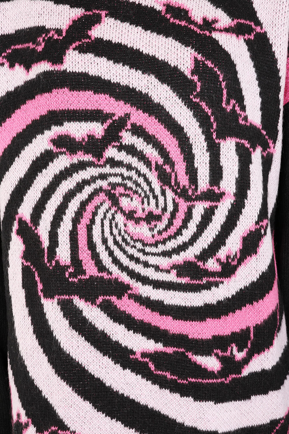 Banned Alternative Black/Pink Twisted Batfall Knitted Dress