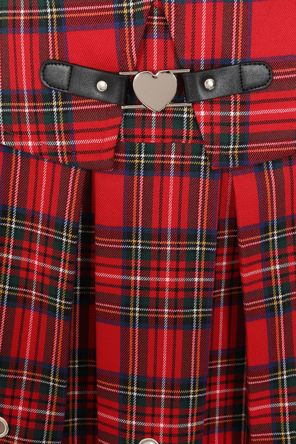 Banned Alternative Red Tartan Hall Pass Heartbreaker Skirt
