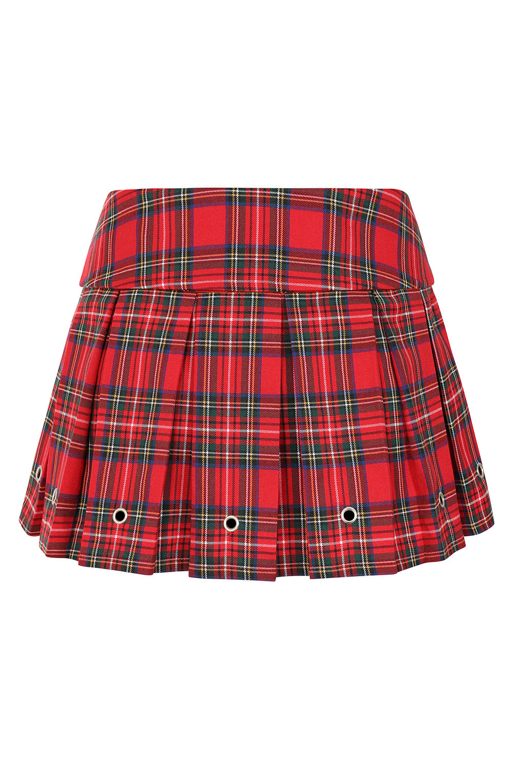 Banned Alternative Red Tartan Hall Pass Heartbreaker Skirt