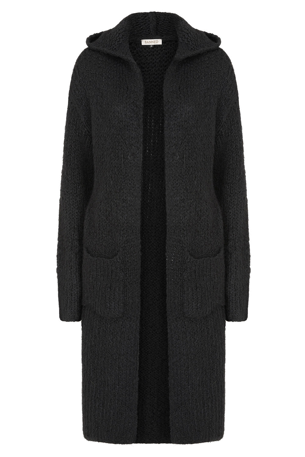Banned Alternative Black Blackmoor Long Knit Cardigan