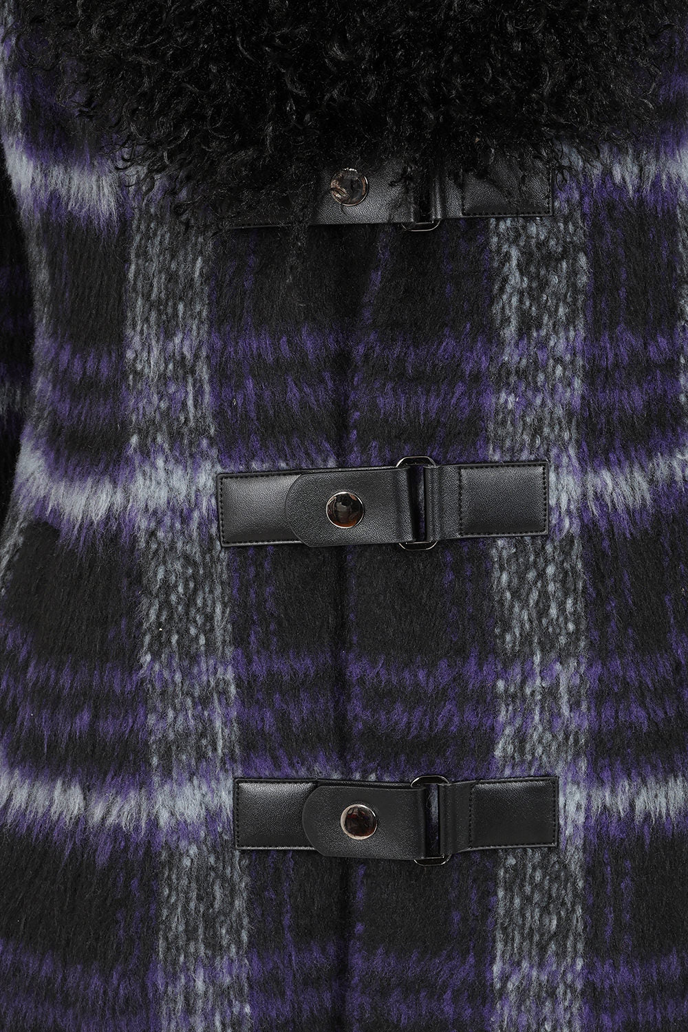 Banned Alternative Black/Purple Moody Melody Coat
