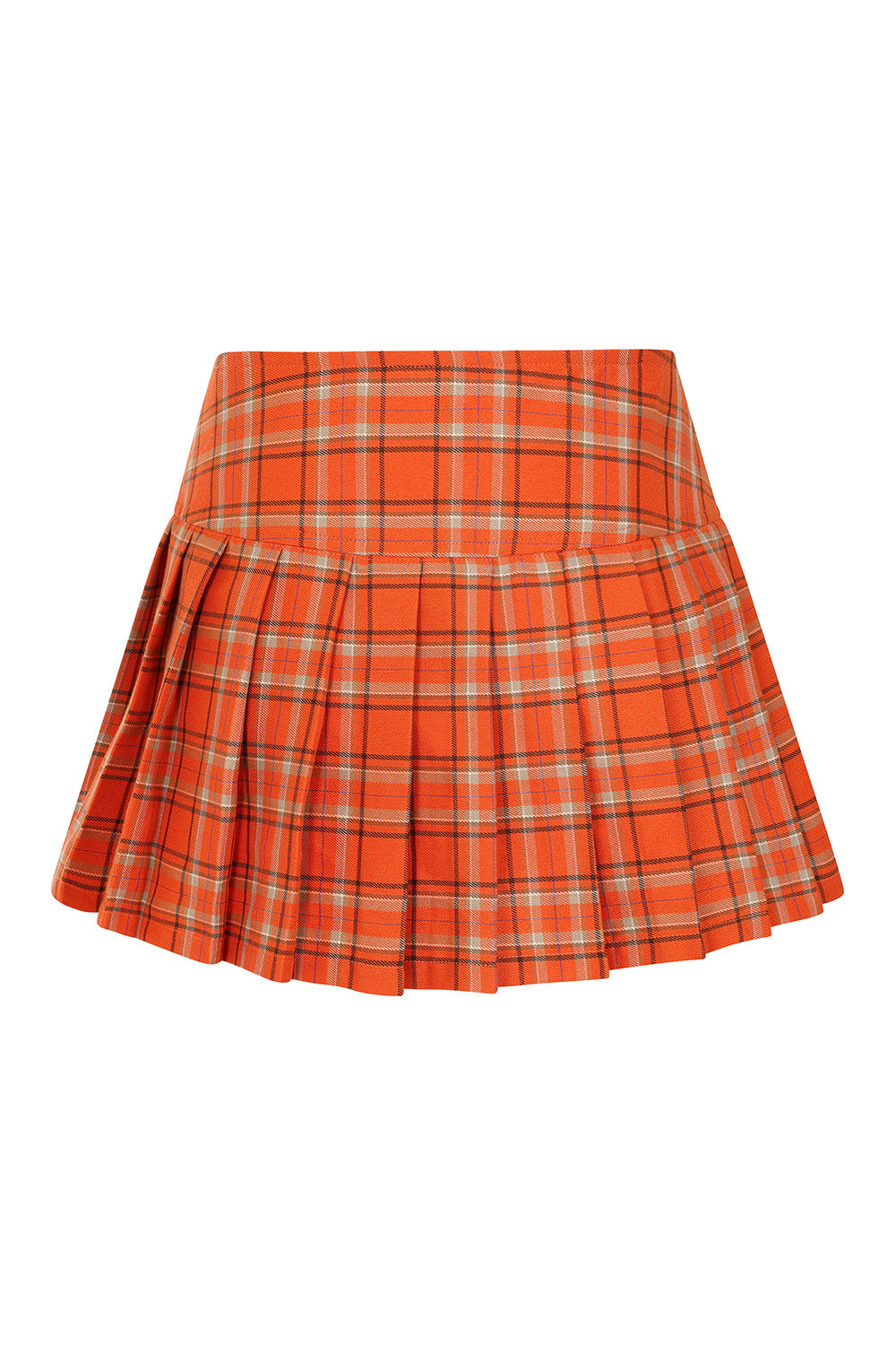 Banned Alternative Orange Tartan Orange Darkdoll Mini Skirt