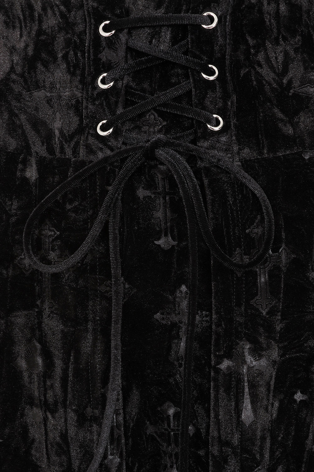 Banned Alternative Black Sanctum Velvet Skirt