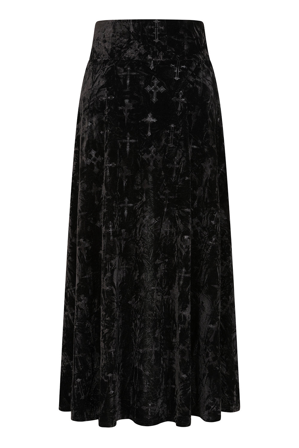 Banned Alternative Black Sanctum Velvet Skirt