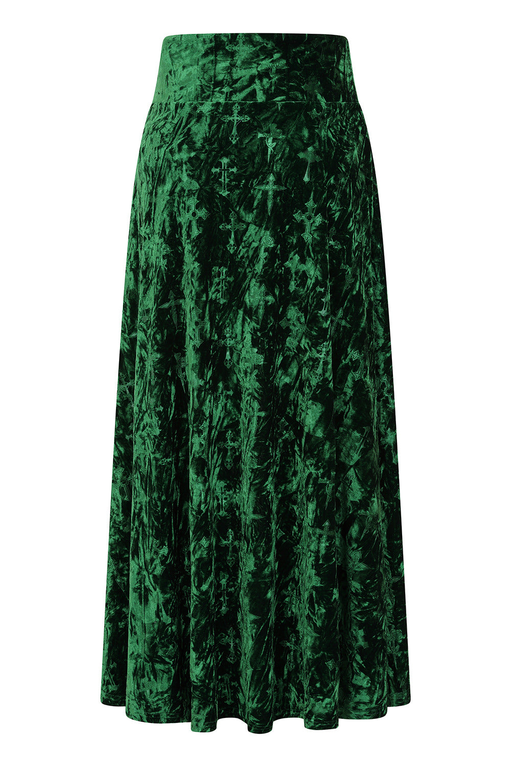Banned Alternative Green Sanctum Velvet Skirt