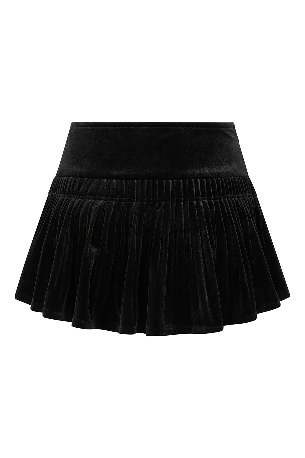 Banned Alternative Black Nightfall Velvet Skirt