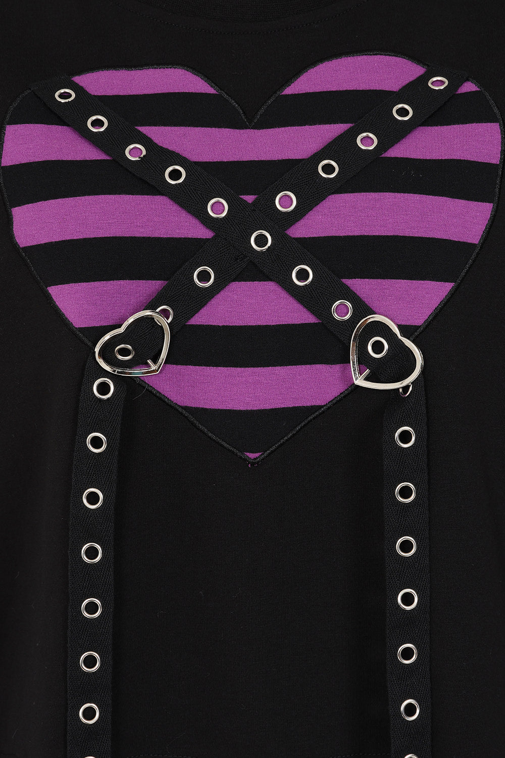 Banned Alternative Black/Purple My Heart Hacker Top