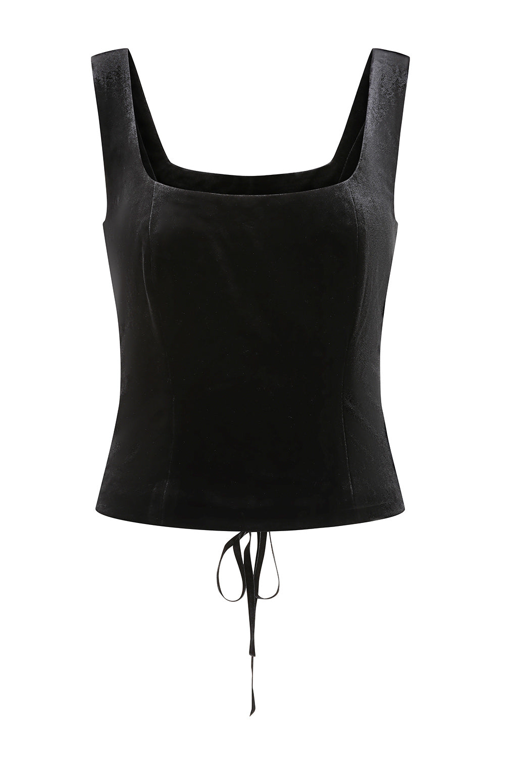 Banned Alternative Black Nightfall Velvet Corset Top