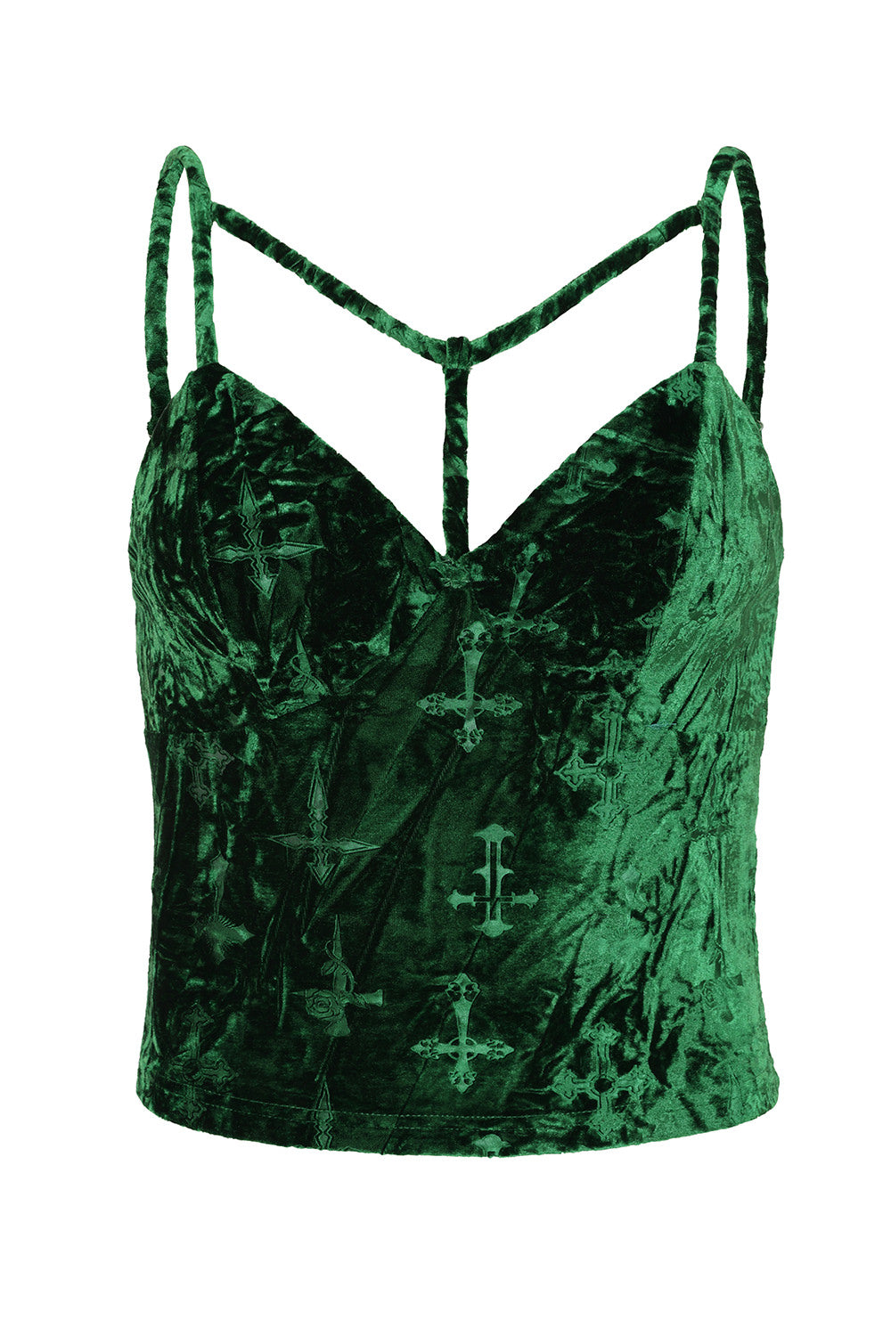 Banned Alternative Green Sanctum Velvet Top