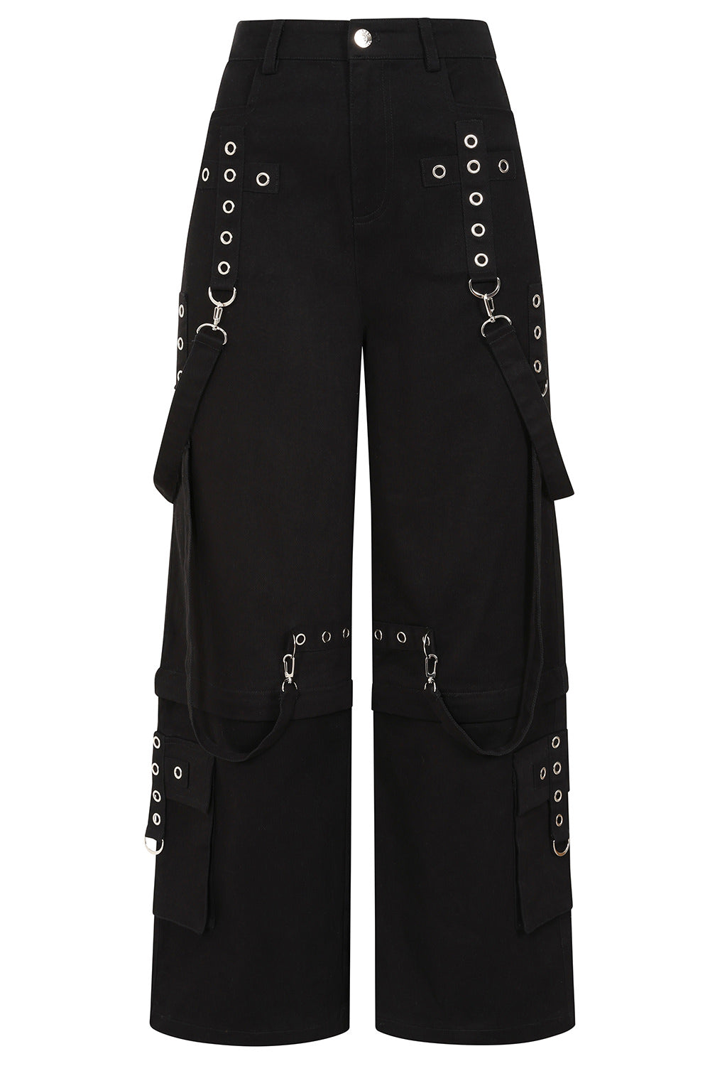 Banned Alternative Black Dropzone Trousers