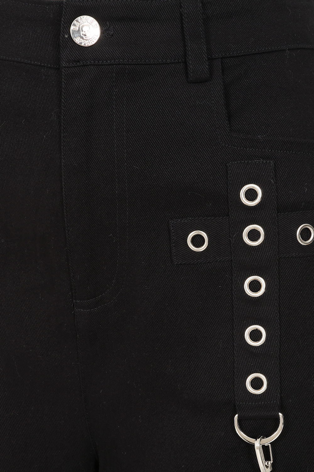 Banned Alternative Black Dropzone Trousers