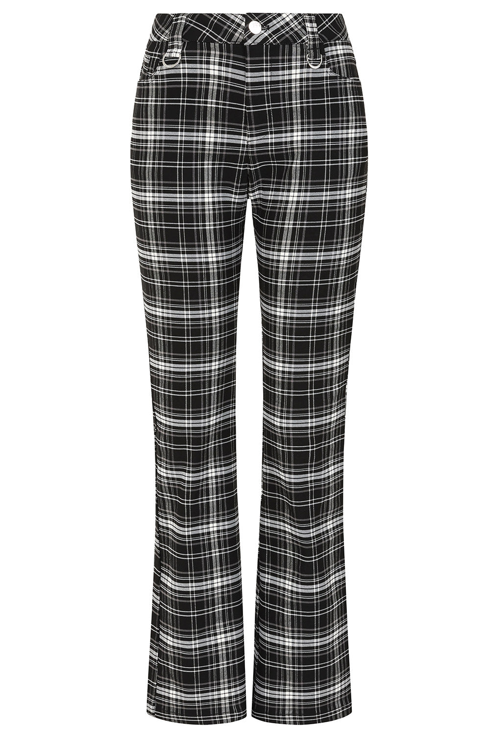 Banned Alternative Black/White Velarium Mid-rise Trousers