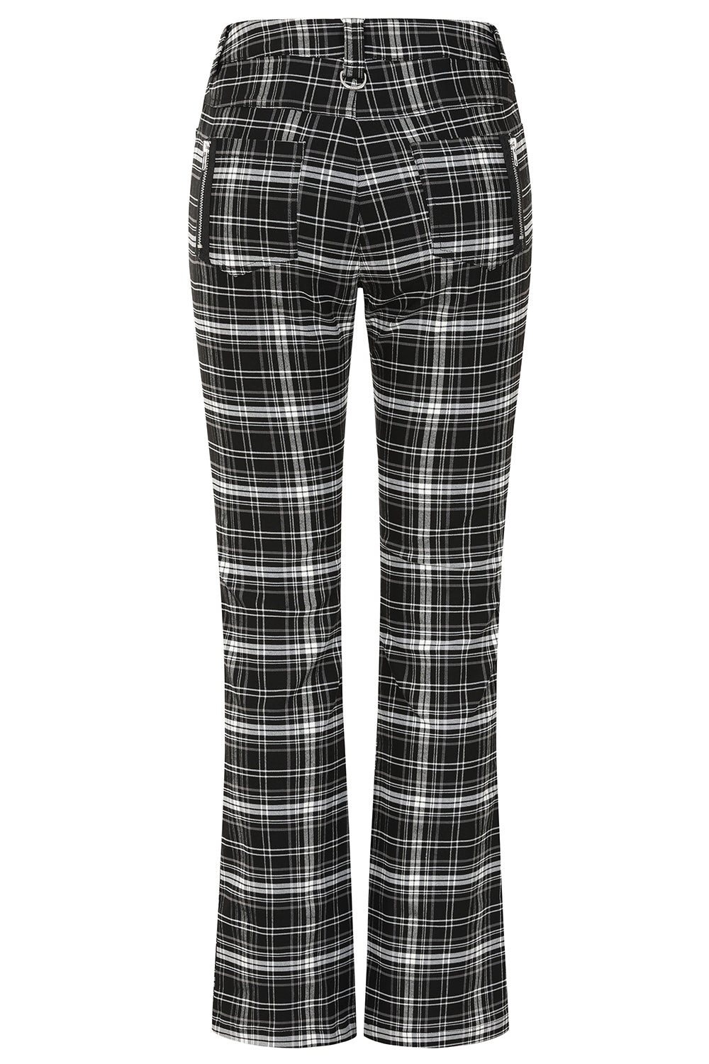 Banned Alternative Black/White Velarium Mid-rise Trousers