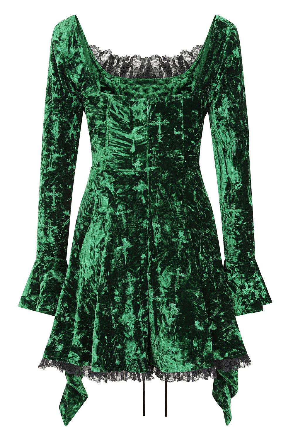 Banned Alternative Green Sanctum Velvet Dress