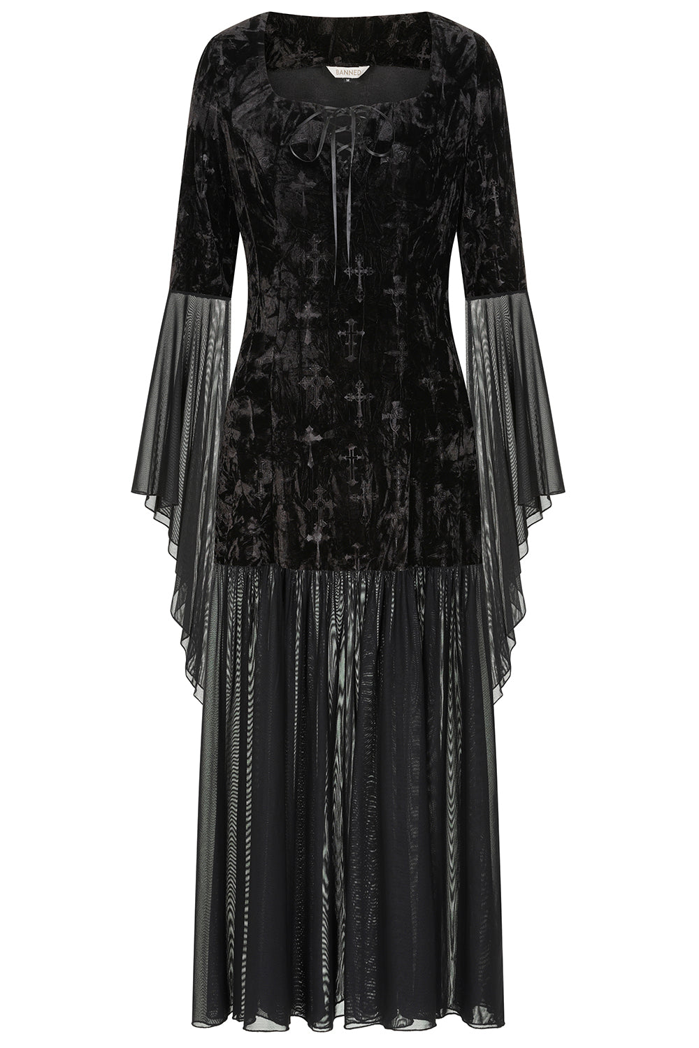 Banned Alternative Black Velarium Nocturne  Velvet Dress