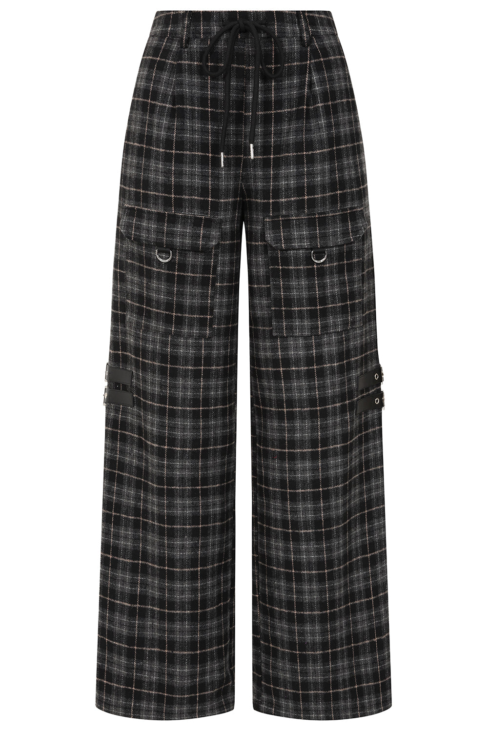 Banned Alternative Black/White Checkpoint Chaos Trousers