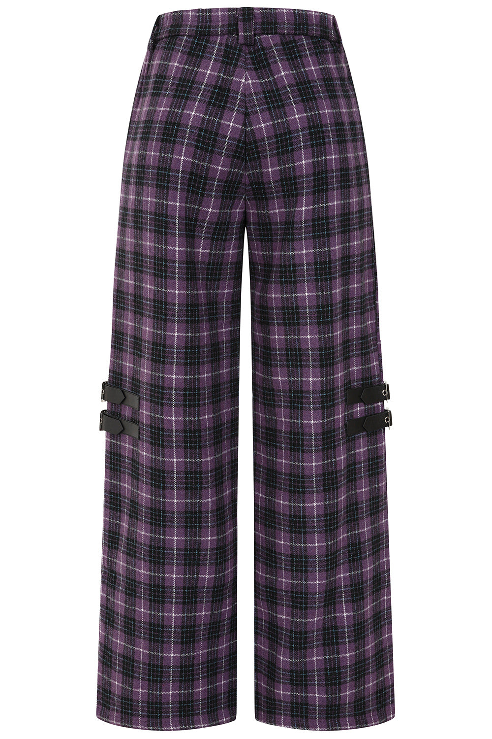 Banned Alternative Black/Purple Checkpoint Chaos Trousers