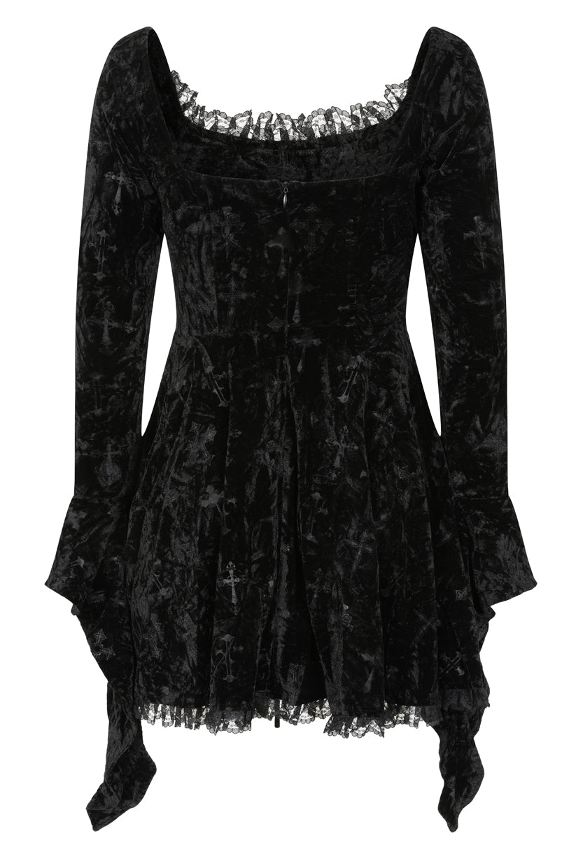 Banned Alternative Black Sanctum Velvet Dress