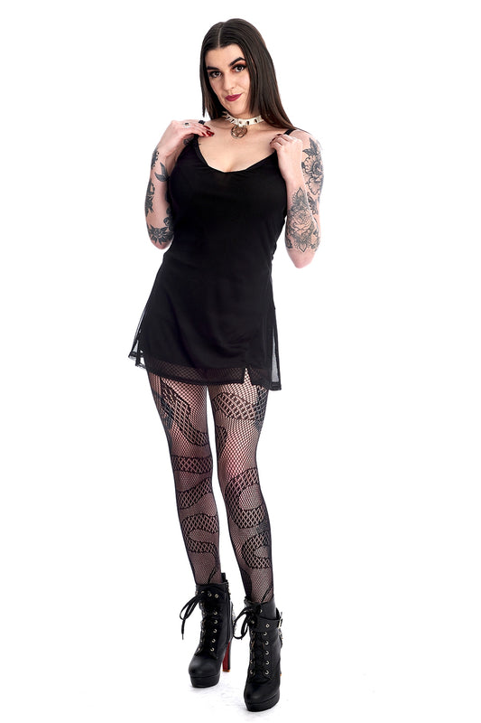 Banned Alternative SNAKES FISHNET TIGHTS