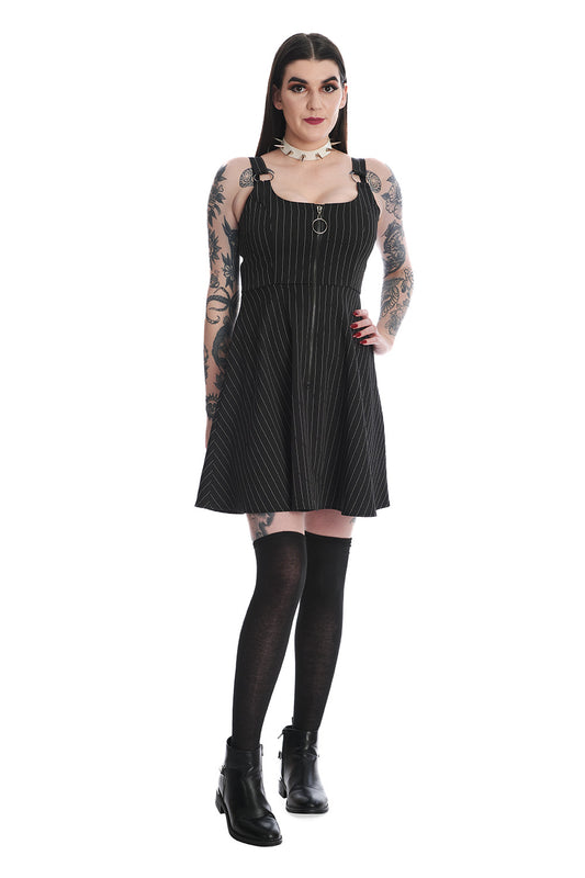 Banned Alternative BELLONA PINSTRIPE DRESS