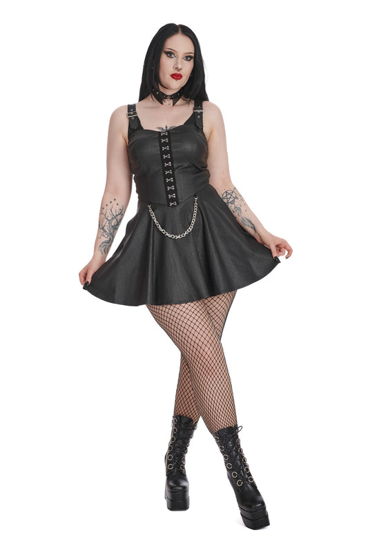 Banned Alternative CHAOS COUTURE DRESS WITH HANDCUFFS