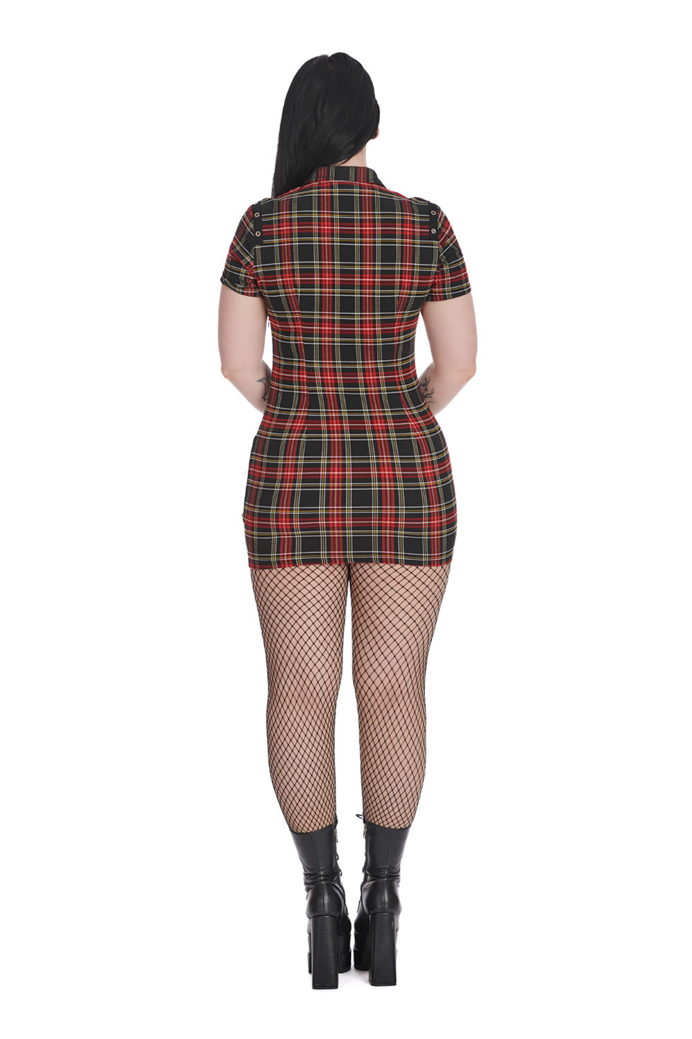 Banned Alternative FIERCE FUSION CHECK DRESS