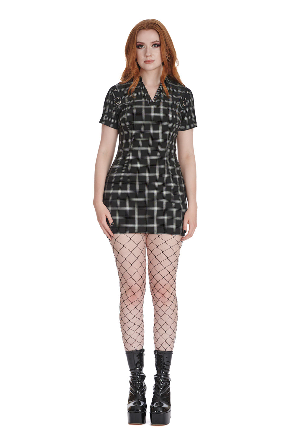 Banned Alternative FIERCE FUSION CHECK DRESS