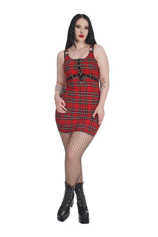 Banned Alternative REBEL RIOT CHECK DRESS