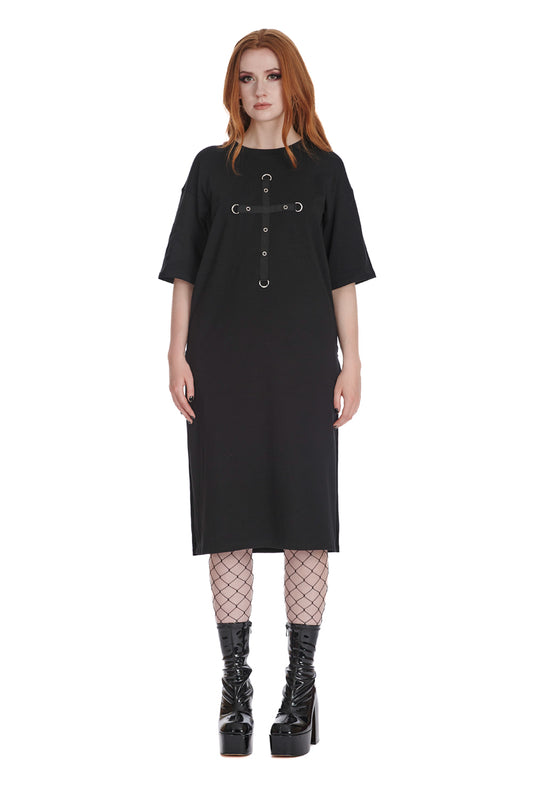 Banned Alternative SPECTRAL NOIRE JERSEY DRESS