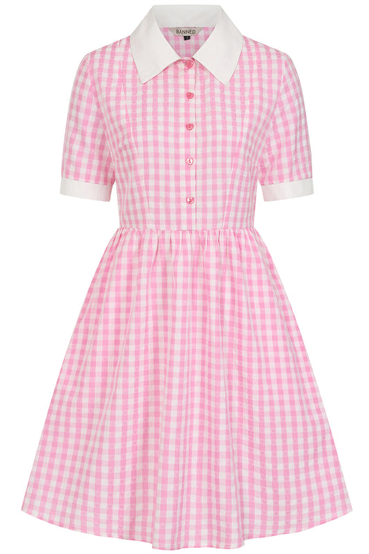 Banned Alternative YUNA GINGHAM KAWAII DRESS