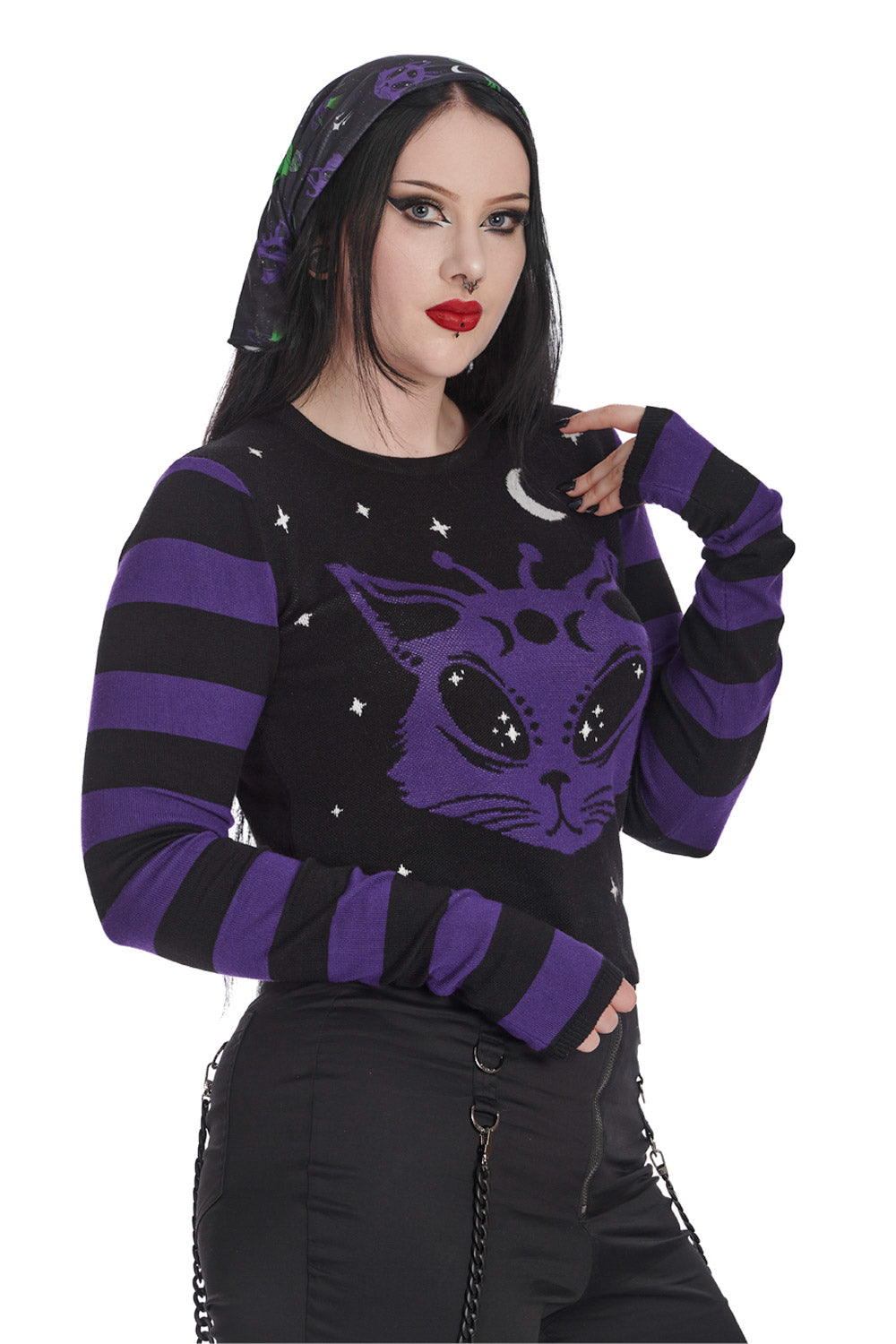 Banned Alternative ALIEN SPACE CAT JUMPER