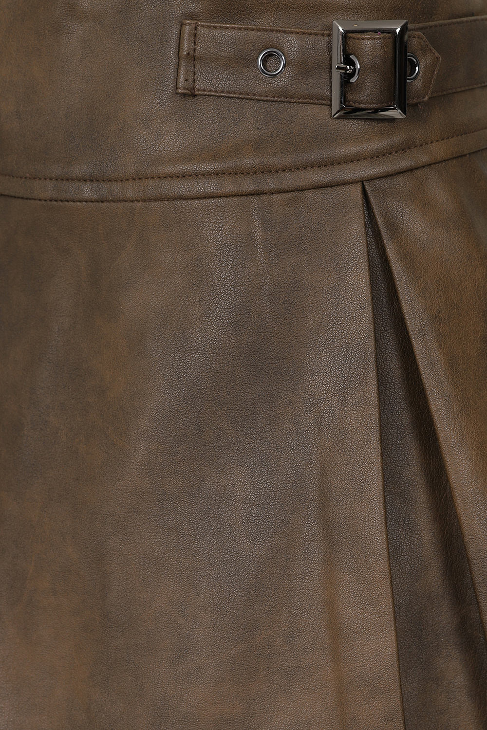 Banned Alternative Maya asymmetrical waistline skirt in faux leather