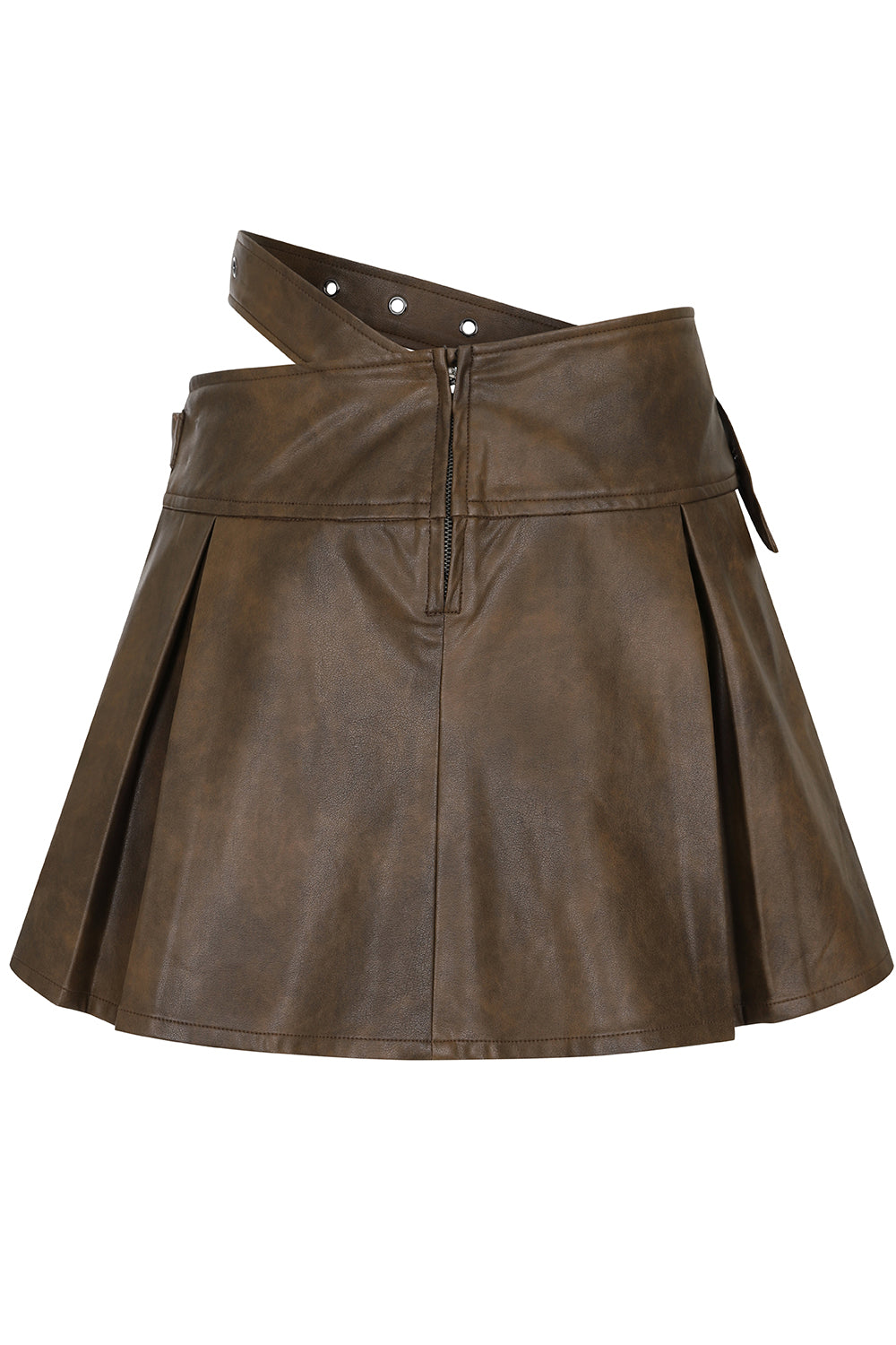 Banned Alternative Maya asymmetrical waistline skirt in faux leather