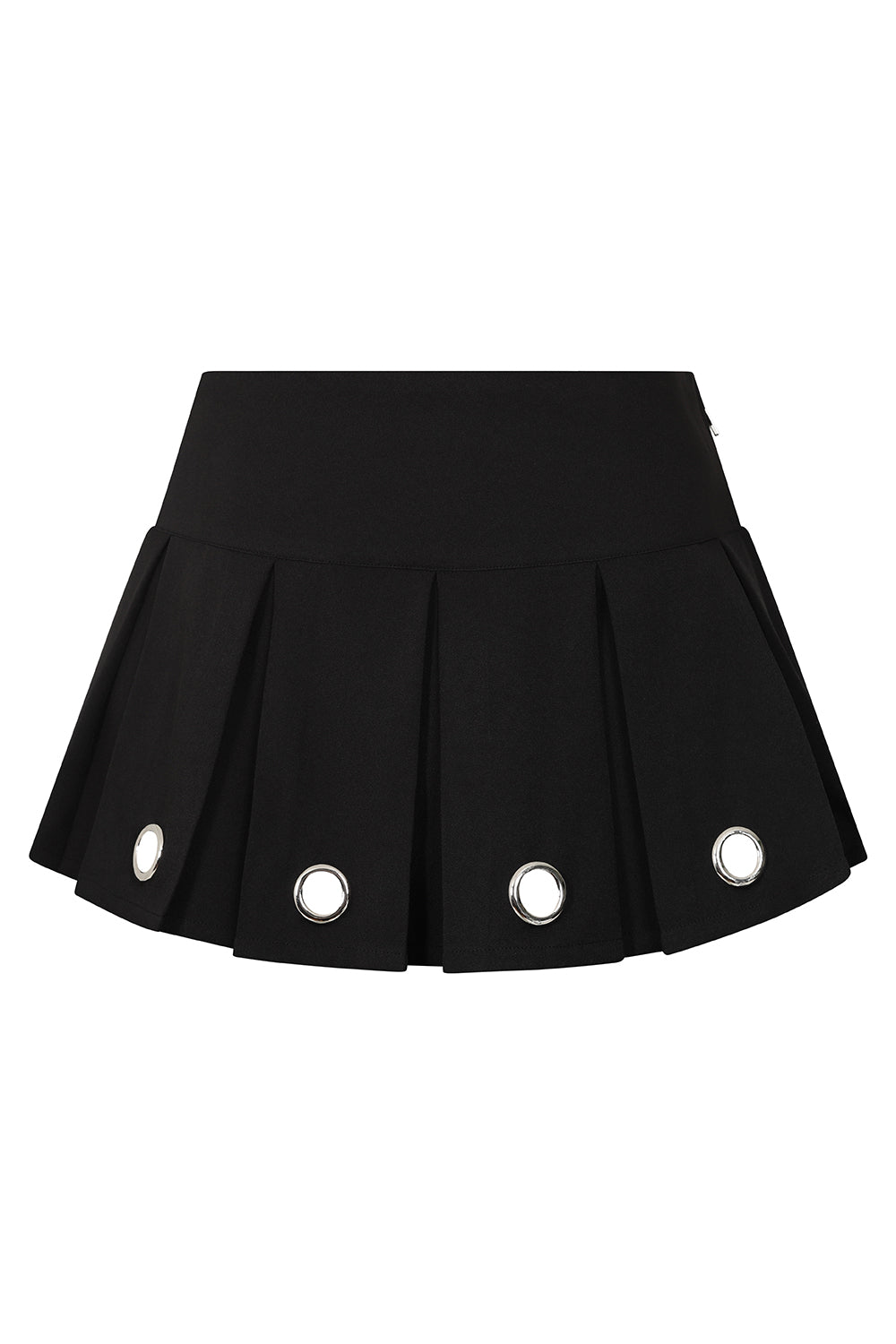 Banned Alternative Phoenix pleated mini skirt with metal eyelets