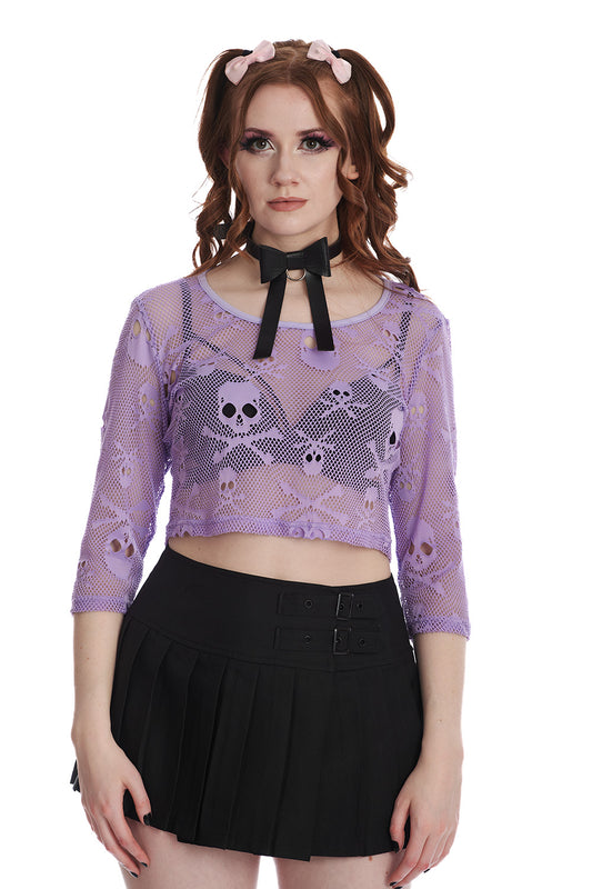 Banned Alternative SKULL CROP TOP