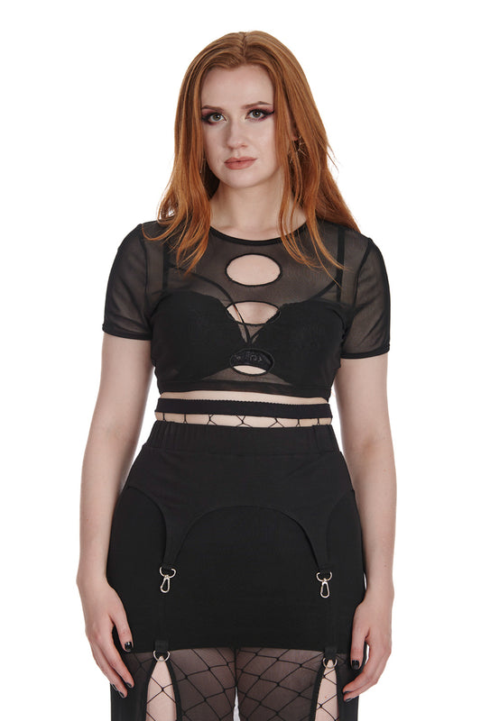 Banned Alternative ECLIPSE CUT OUT MESH TOP