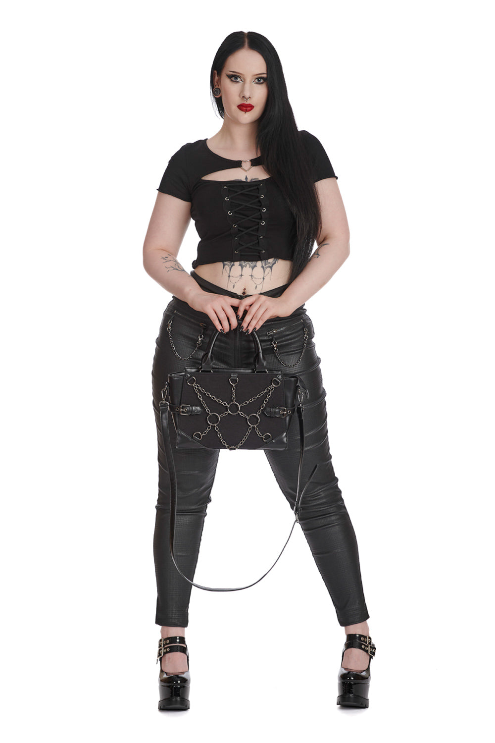 Banned Alternative THROUGH THE DARKNESS CORSETTE LACE TOP